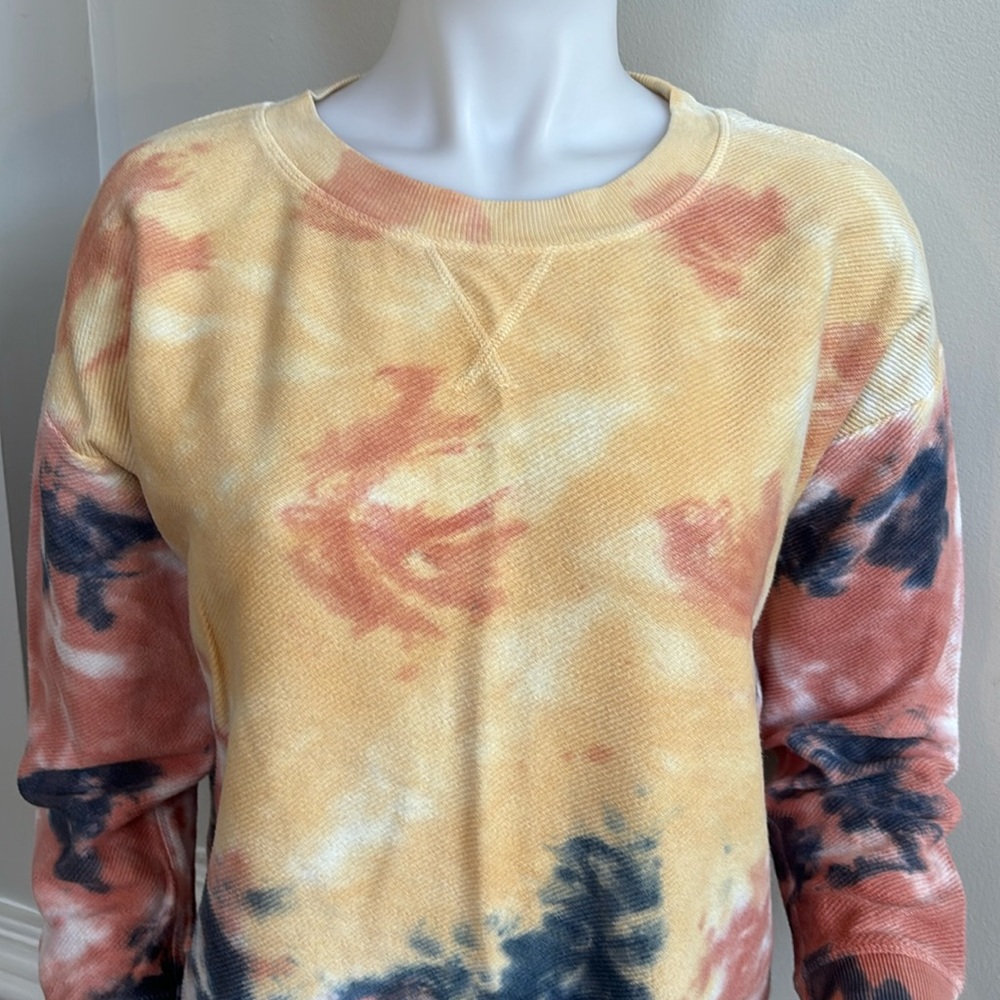 Tie Dye Tunic Sweatshirt Wonderly Top Small - Picture 2 of 8
